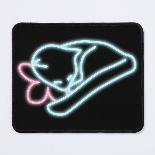 Item preview, Neon Sleepy Cat with Flowers designed and sold by RebeccaRichards.