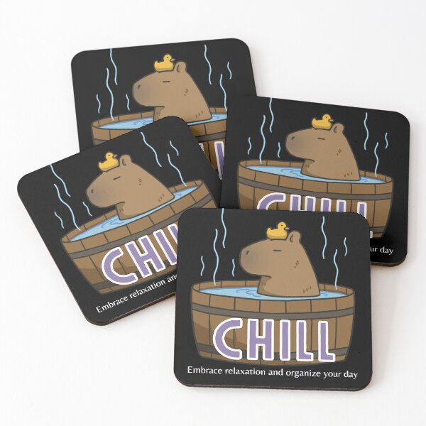 Item preview, Capybara Taking A Shower Chill Relaxing Organizing The Day designed and sold by ColorDesings.