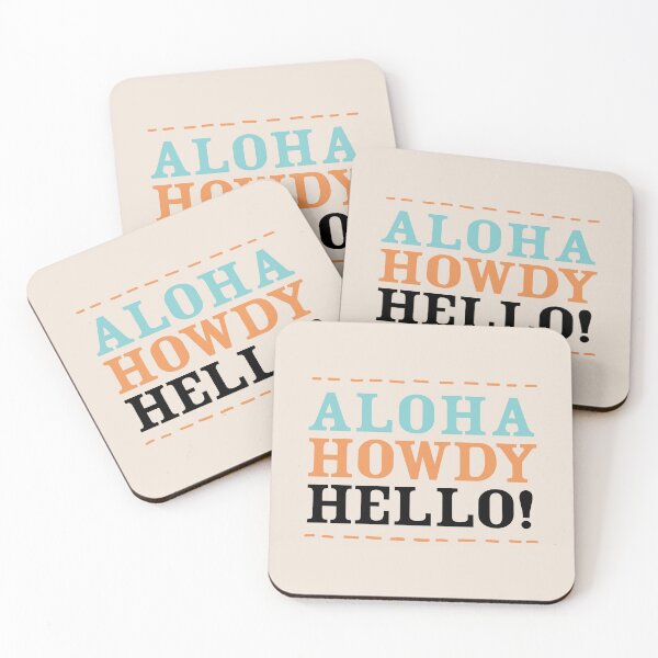 Item preview, Aloha, Howdy and Hello! Light Colors designed and sold by DesignHausArt.