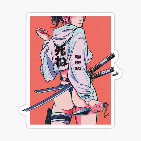 Item preview, Retro Anime Shinobi Girl Kunai Katana designed and sold by ShopAnimebae.