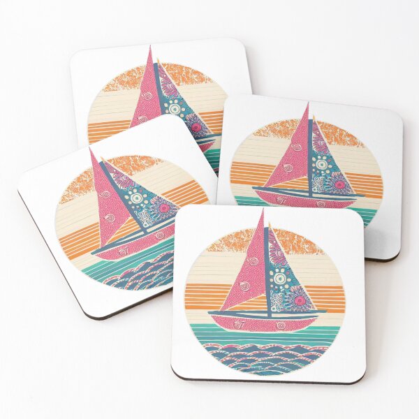 Item preview, Boho sailboat designed and sold by GL Miller Designs.