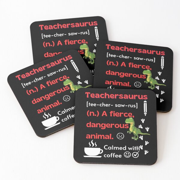 Item preview, Teachersaurus black funnyT-shirt designed and sold by Lily400.