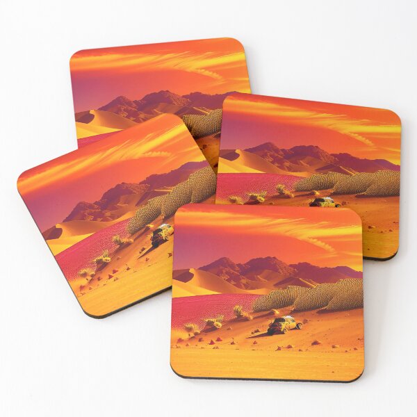 Item preview, A ravaged world of sand dunes and searing heat designed and sold by PixieDustAIArt.