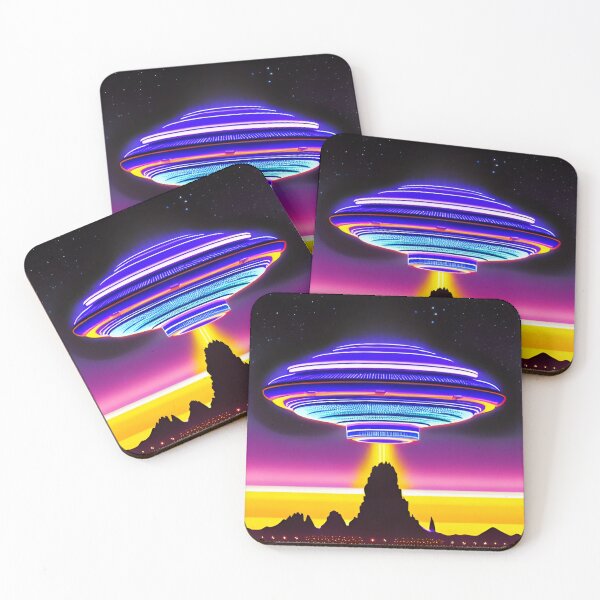 Item preview, Area 51 – Trippy Neon Retro UFO 53 | Grusch designed and sold by Benito Del Ray.