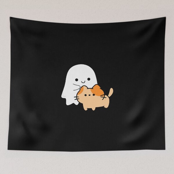 Item preview, Adorabe Cat and Ghost Hallowen designed and sold by Scriblez.