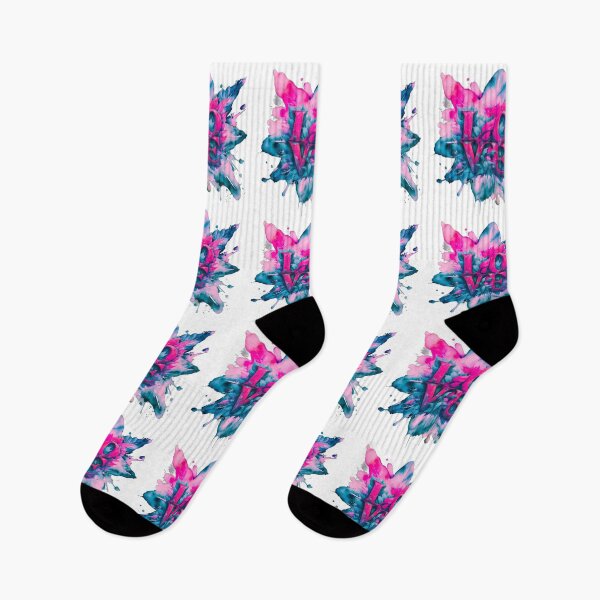 Item preview, Watercolor Pink&Blue Love designed and sold by Monika  Drużba.