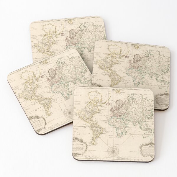 Item preview, Vintage Map of the World (1755) designed and sold by BravuraMedia.