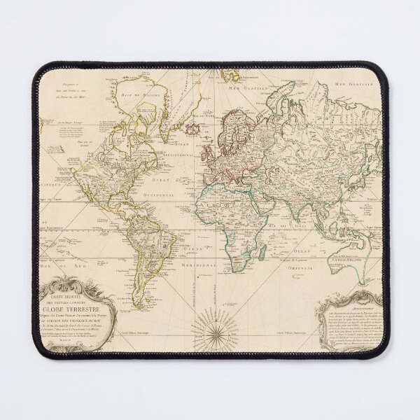 Item preview, Vintage Map of the World (1755) designed and sold by BravuraMedia.