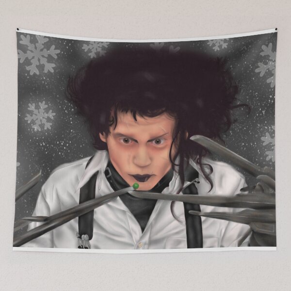 Item preview, Edward Scissorhands with Pea designed and sold by HelplessKupo.