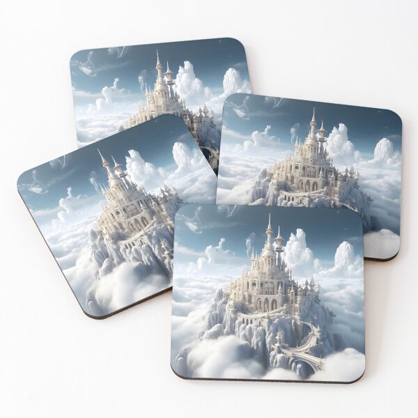 Item preview, Sky Castle in the Clouds Fantasy Art designed and sold by ConfettiSkyArt.
