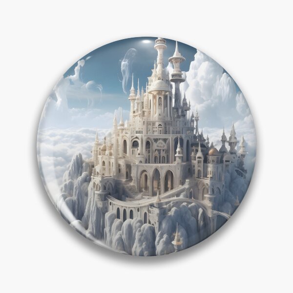 Item preview, Sky Castle in the Clouds Fantasy Art designed and sold by ConfettiSkyArt.