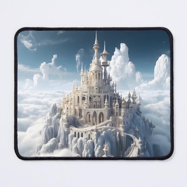 Item preview, Sky Castle in the Clouds Fantasy Art designed and sold by ConfettiSkyArt.