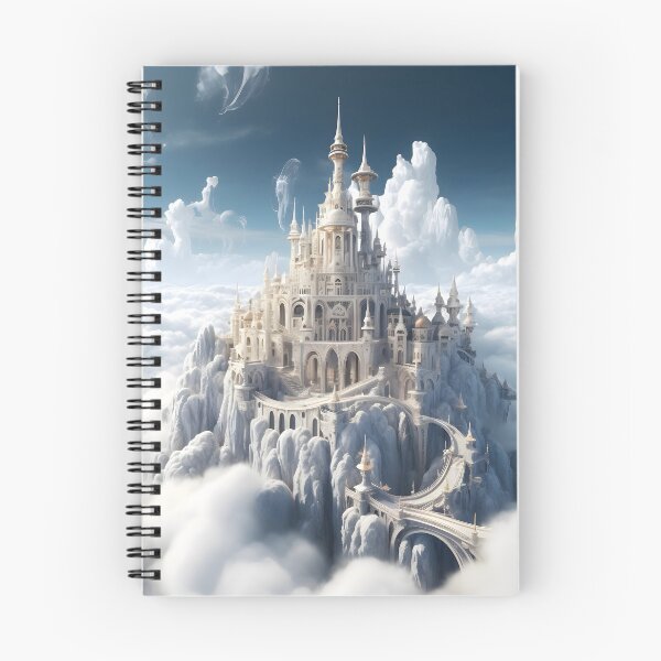 Item preview, Sky Castle in the Clouds Fantasy Art designed and sold by ConfettiSkyArt.