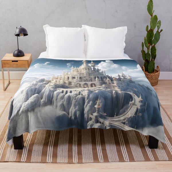Item preview, Sky Castle in the Clouds Fantasy Art designed and sold by ConfettiSkyArt.