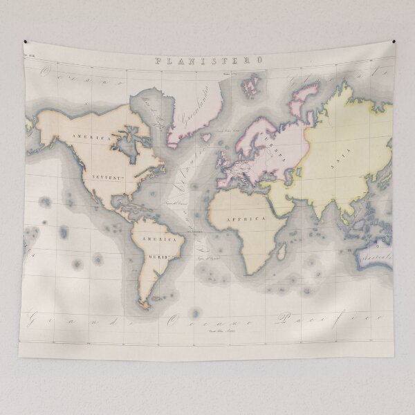 Item preview, Vintage Map of the World (1856) designed and sold by BravuraMedia.