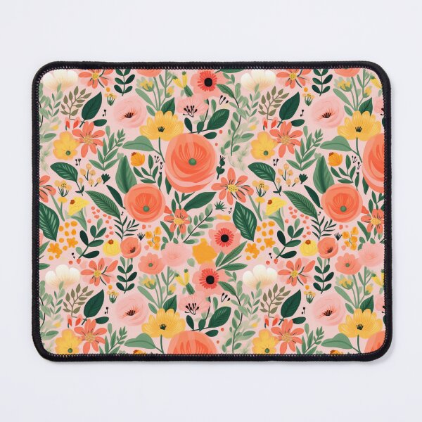 Item preview, Floral Happy Meadow with Pink Orange Yellow Flowers designed and sold by bigmoments.
