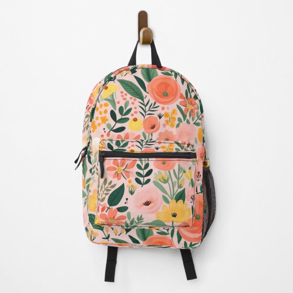 Item preview, Floral Happy Meadow with Pink Orange Yellow Flowers designed and sold by bigmoments.