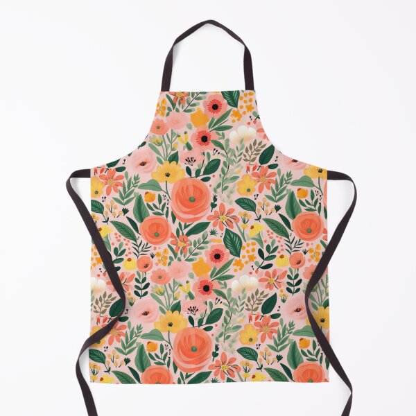 Item preview, Floral Happy Meadow with Pink Orange Yellow Flowers designed and sold by bigmoments.