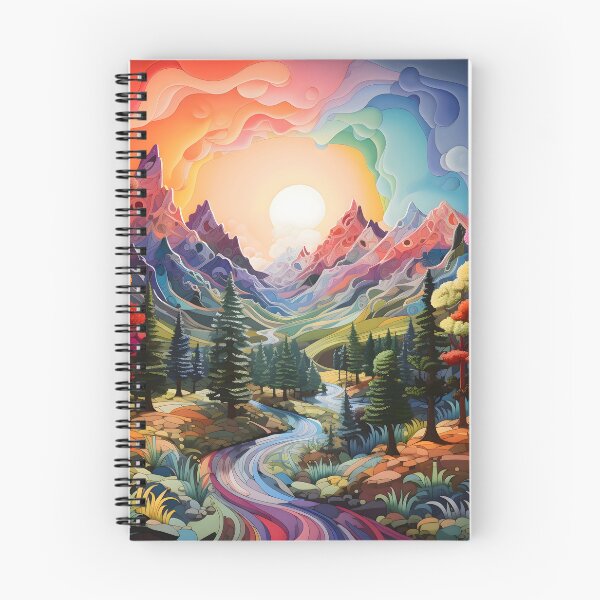 Item preview, Rainbow Landscape Painting designed and sold by ConfettiSkyArt.