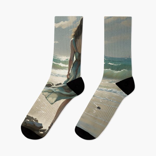 Item preview, Woman on a cozy beach with me behind designed and sold by Momopunk3000.