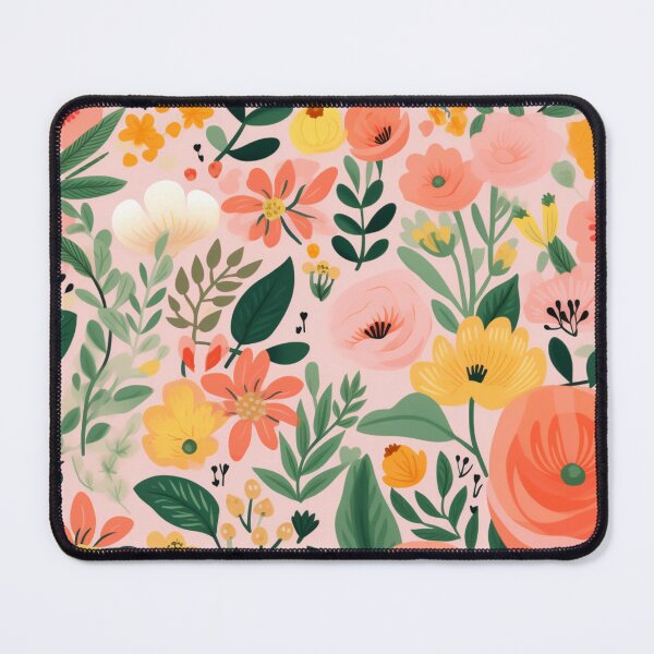 Item preview, Floral Happy Meadow with Pink Orange Yellow Flowers designed and sold by bigmoments.