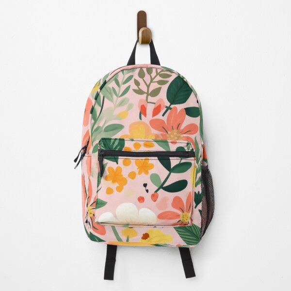 Item preview, Floral Happy Meadow with Pink Orange Yellow Flowers designed and sold by bigmoments.