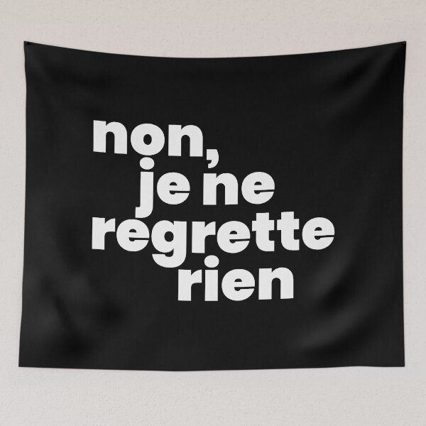 Item preview, Non, je ne regrette rien II (white) designed and sold by didijuca.