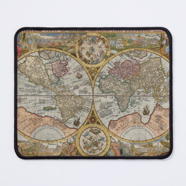 Item preview, Vintage Map of the World (1594) designed and sold by BravuraMedia.