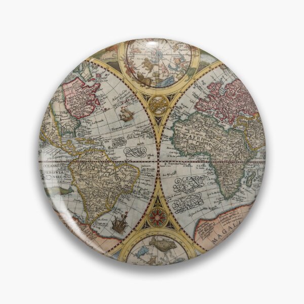 Item preview, Vintage Map of the World (1594) designed and sold by BravuraMedia.
