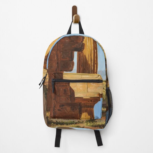 Item preview, Columns of the Temple of Neptune at Paestum - Vintage Danish Painting designed and sold by HistorySimple.