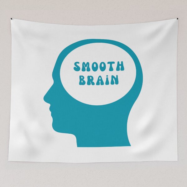 Item preview, Smooth Brain - Blue designed and sold by tinks-ts.