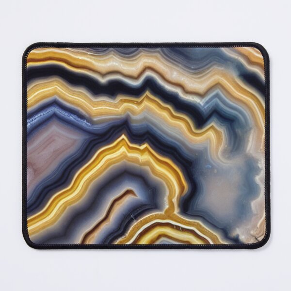 Item preview, Banded agate fluorescent yellow and black designed and sold by melridger.