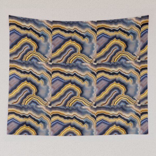 Item preview, Banded agate fluorescent yellow and black designed and sold by melridger.