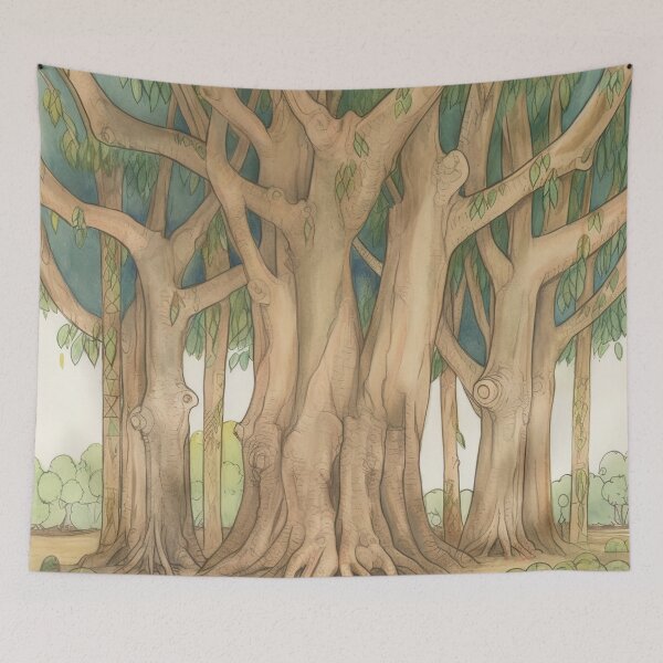 Item preview, Banyan tree drawing designed and sold by ComicsFactory.