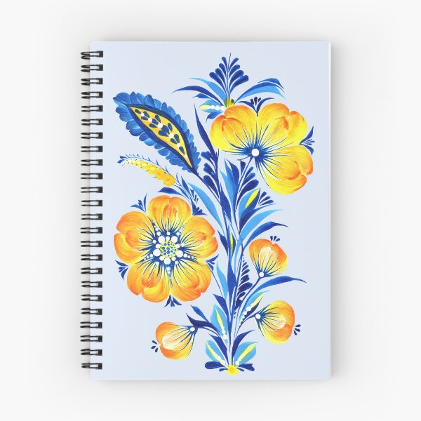 Item preview, Yellow flowers Ukrainian art Petrykivka Ukrainian yellow-blue flowers designed and sold by Sunflower-7.