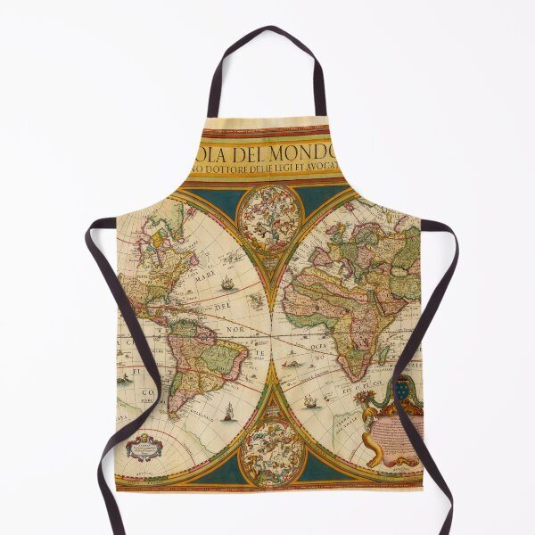 Item preview, Vintage Map of the World (1680) designed and sold by BravuraMedia.