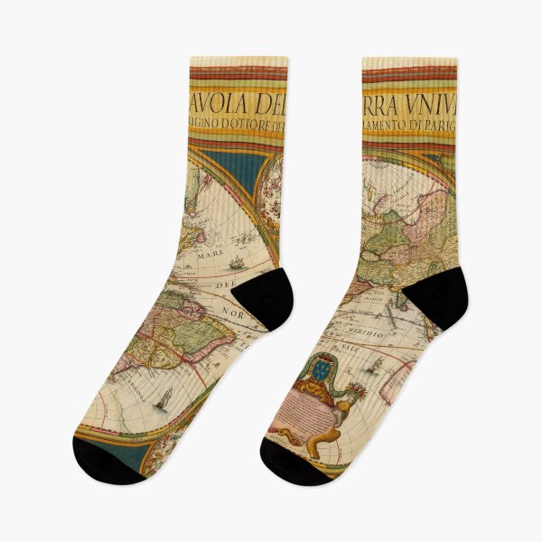 Item preview, Vintage Map of the World (1680) designed and sold by BravuraMedia.