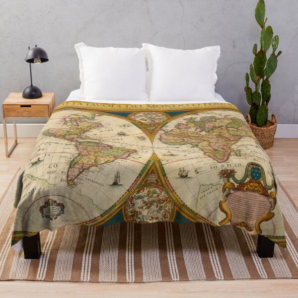 Item preview, Vintage Map of the World (1680) designed and sold by BravuraMedia.