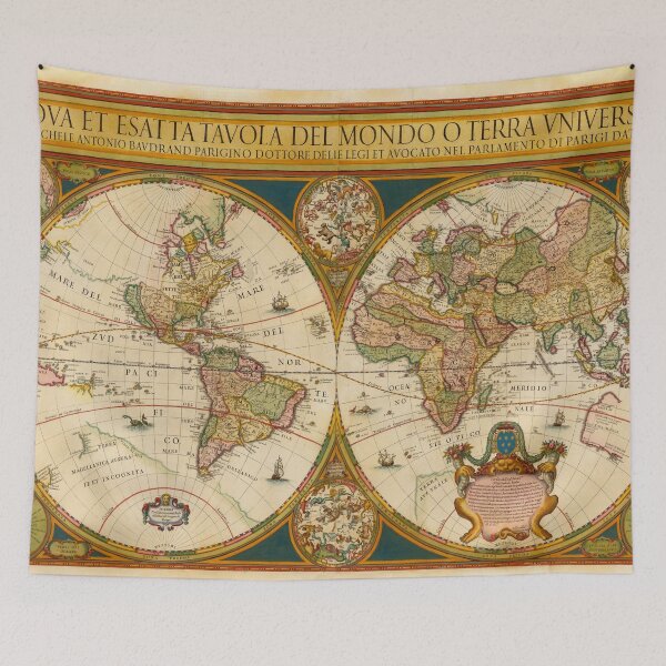 Item preview, Vintage Map of the World (1680) designed and sold by BravuraMedia.