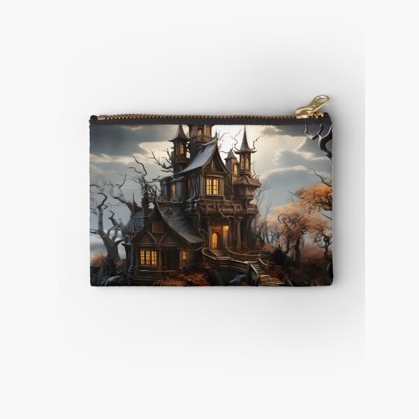 Item preview, Creepy Halloween Haunted House Art designed and sold by ConfettiSkyArt.