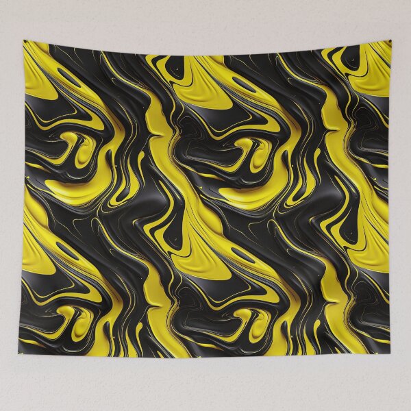Artikelvorschau, Hintergrund mit flüssigem Kunststoffeffekt, schwarz und gelb entworfen und verkauft von Graphics By Craig.