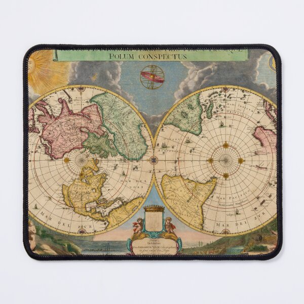 Item preview, Vintage Map of the World (1695) designed and sold by BravuraMedia.