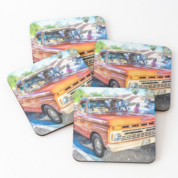 Item preview, 1965 Orange Ford F100 Step-side Custom Cab X106 designed and sold by RichFrancoCars.