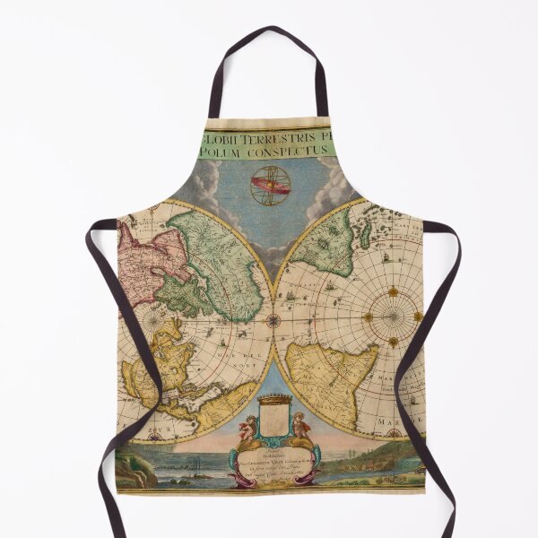 Item preview, Vintage Map of the World (1695) designed and sold by BravuraMedia.