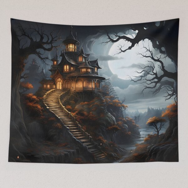 Item preview, Halloween Haunted House designed and sold by ConfettiSkyArt.