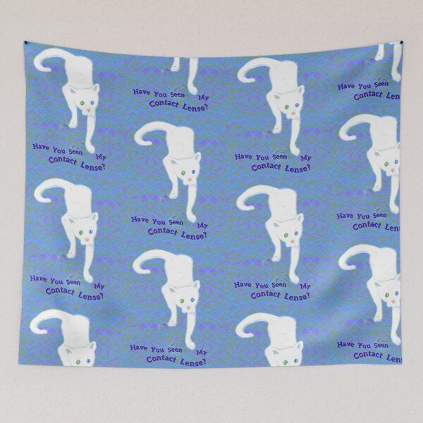 Item preview, Have You Seen My Contact White Cat designed and sold by IvaRenee.