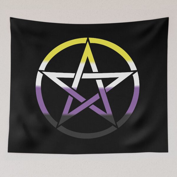 Item preview, Non Binary Colors Pentagram 3 designed and sold by TheirChoice.