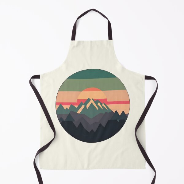 Item preview, Mountainscape Retro Mountains Sunset for Hiking Lover designed and sold by AITeeGenius.