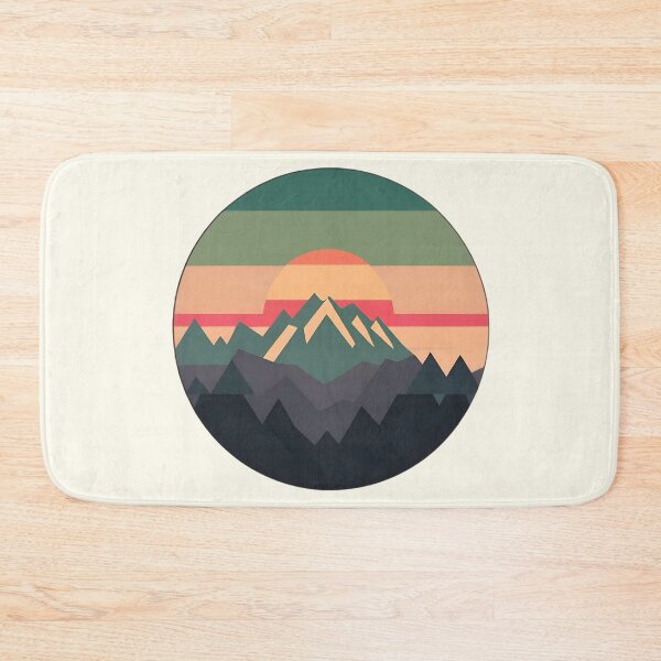 Item preview, Mountainscape Retro Mountains Sunset for Hiking Lover designed and sold by AITeeGenius.