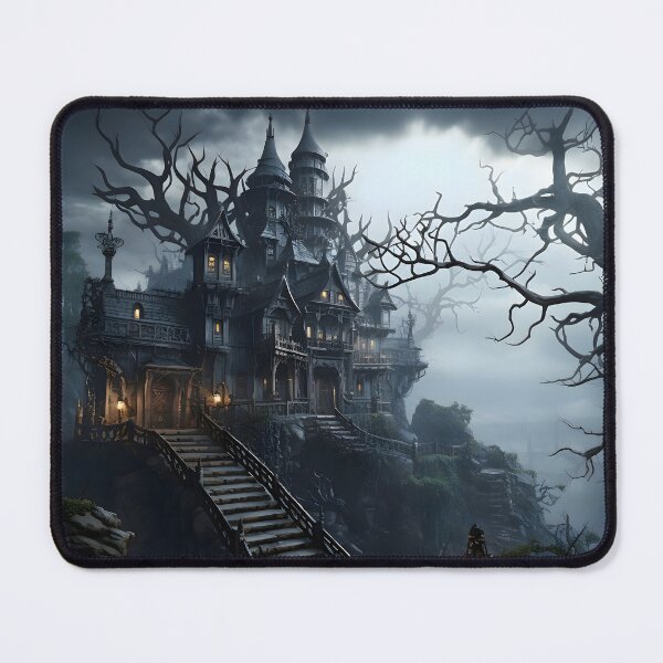 Item preview, Eerie Halloween Haunted House designed and sold by ConfettiSkyArt.